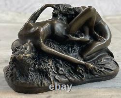 Erotik Sculpture Bronze Cunilingus Lesben Signiert Lambeaux Art Déco Solde