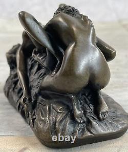 Erotik Sculpture Bronze Cunilingus Lesben Signiert Lambeaux Art Déco Solde