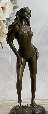 Érotique Nu Décor Nue Fille Original Signé Bronze Main Art Déco Sculpture