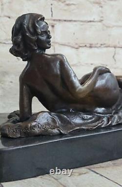 Érotique Nu Femme Bronze Statue Femelle Sculpture Art Déco Figurine Décor