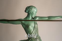 Fayral (Pierre Le Faguays) Max Le Verrier Grande Sculpture Art Déco Antiope