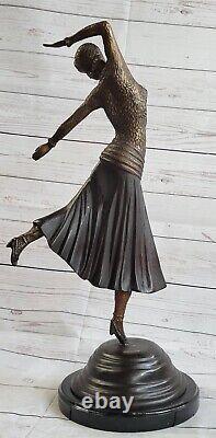 Femme Danseuse Bronze Statue Par Chiparus Sculpture Grand Figurine Art Déco Sale