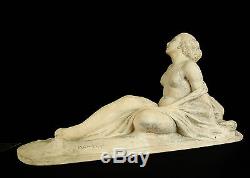 Femme à la plage en maillot de bain sculpture art-déco c1930 Woman in swimsuit