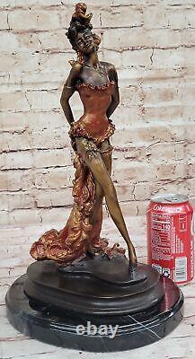 Flamenco Danseuse Art Déco / Nouveau Spéciale Patine Fille Bronze Déco