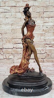 Flamenco Danseuse Art Déco / Nouveau Spéciale Patine Fille Bronze Déco