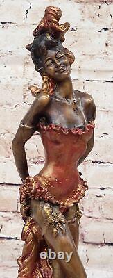 Flamenco Danseuse Art Déco / Nouveau Spéciale Patine Fille Bronze Déco