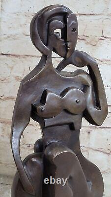 Fonte Chair Art Moderne Abstrait Femelle Bronze Sculpture Figurine Deco Ouvre