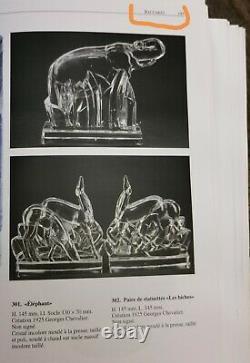 Georges CHEVALIER, & BACCARAT. Éléphant sculpture en cristal taillé, 1925