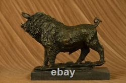 Grand Barye Sauvage Sanglier Cochon Art Déco Sculpture Marbre Base Figurine