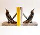 Hippolyte Moreau Dit Franjou Serre-livres Sculpture Oiseaux Signé Art Deco
