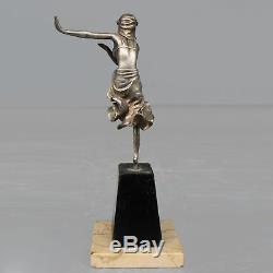 Jeune danseuse en bronze argenté Art déco 1930