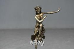 Jeune danseuse en bronze argenté Art déco 1930