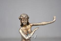 Jeune danseuse en bronze argenté Art déco 1930