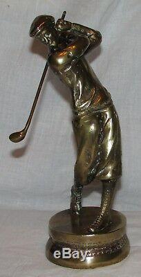 Joueur De Golf En Bronze Statue Sculpture Golfeur