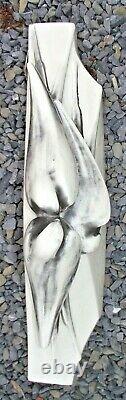 LE JAN LEJAN les Hirondelles céramique émail craquelé statuette faience art deco