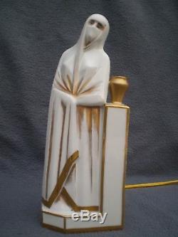Lampe veilleuse art deco ELTE lamp vintage statue sculpture orientale figurine
