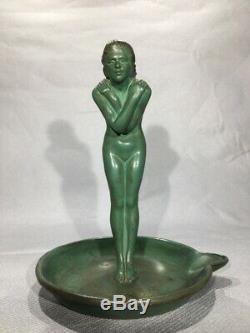 Max Le Verrier sculpture en bronze La baigneuse époque Art Deco