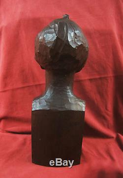 Numa Patlagean Buste Jeune Fille Enfant Sculpture Art Deco Bois Sculpteur Juif