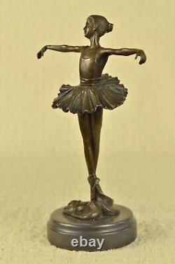 Original Bronze Statue Gratuit Comme Oiseau Ballerine Danseuse Art Déco