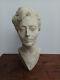 Pascal Boureille (1909-1999) Buste Art Deco En Plâtre Sculpture Femme