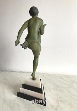 RARE SCULPTURE ART DECO 1930, DANSEUSE SIGNEE Lucien GIBERT ORIGINAL