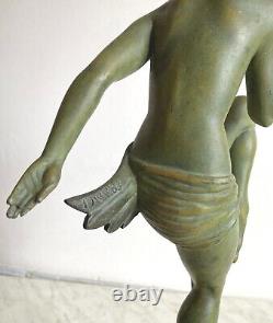 RARE SCULPTURE ART DECO 1930, DANSEUSE SIGNEE Lucien GIBERT ORIGINAL