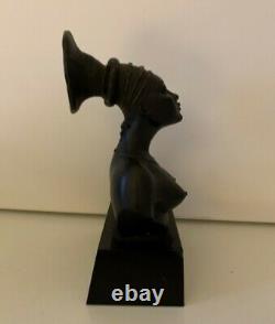 Rare Sculpture Femme Mangbetou Symbole De La Croisiere Noire 1925 Citroen