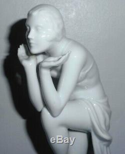 Rare Statue Sculpture Femme Art Deco Danseuse Rosenthal Bavaria D Charol
