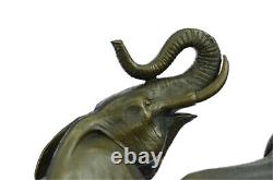 Rembrandt Bugatti Art Déco Bronze Sculpture Cubism Éléphant Éléphants Figurine