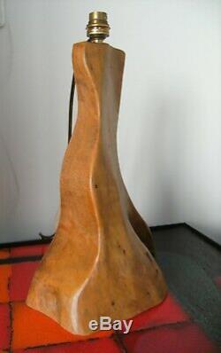 Richard LECOMPTE Lampe sculpture bois modernisme vintage art déco Style NOLL