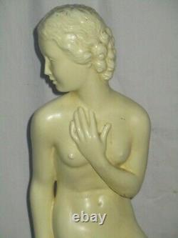 STATUE FEMME NUE LEMANCEAU (54cm) ART DECO ODYV /Nue french sculpture 1900/30
