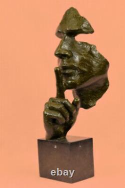 S. DALI Solide Bronze Sculpture. Abstrait Art Déco Marbre Figurine Base Fonte