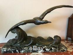 Sculpture ART DECO en bronze MOUETTE