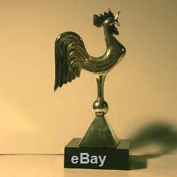 Sculpture Art Deco Coq Bronze