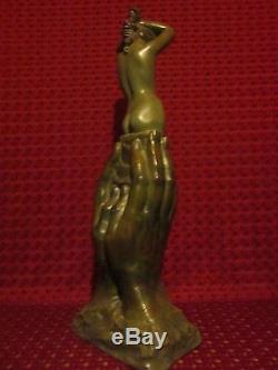 Sculpture Bronze Nue Periode Art Deco Venus Selon Marcel Bouraine L Offrande