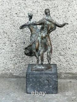 Sculpture Bronze dancer tango style lucio fontana Danseur art déco Figure
