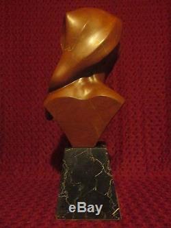Sculpture Chryselephantine Marbre Bronze Mephistopheles Devil Figur Diable Satan