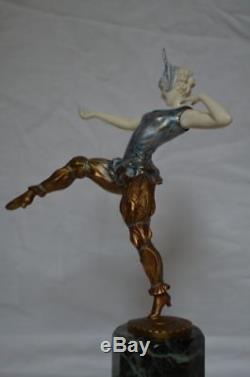 Sculpture Chryselephantine art deco Richard W Lange RuM fondeur