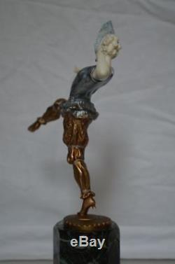 Sculpture Chryselephantine art deco Richard W Lange RuM fondeur