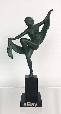 Sculpture D'époque Art Déco (1920-1930) La Danseuse De 35,5 CM De Haut
