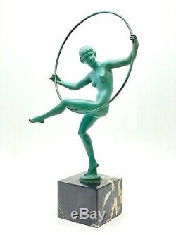 Sculpture Danseuse nue signée Briand pour Marcel Bouraine époque ART DECO 1930