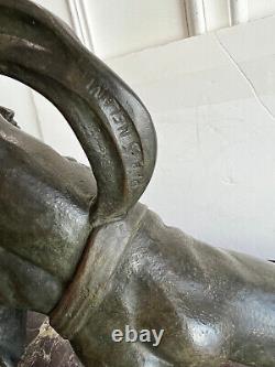 Sculpture En Bronze Signée Salvator. Melanie Le Gladiateur Époque Art Deco