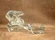 Sculpture En Verre Art Deco Ours Polaires Formant Vide Poche