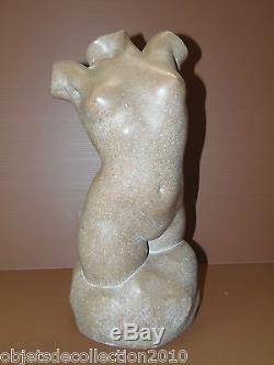 Sculpture Terre Cuite Art Deco Buste Feminin Signe R. Pollin Numerotee 1475