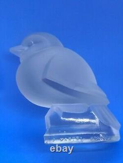 Sculpture art déco oiseau de verre par JOËL MARTEL FRANCE glass bird french