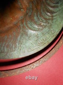 Sculpture bronze Max le Verrier Beethoven lyre art déco