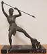 Sculpture Chasseur Ours Statue Art Deco Uriano Ugo Cipriani Carving