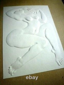 Sculpture gauffrée femme art déco signée Daniel Druet parfait état +grand livret