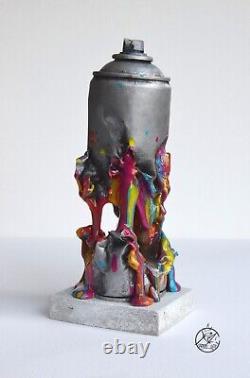 Sculpture graffiti, street art, bombe de peinture coulures zen colorz déco