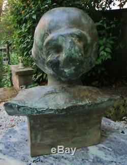 Sculpture statue Buste Allégorie République Minerve Monument guerre 14-18 WW1